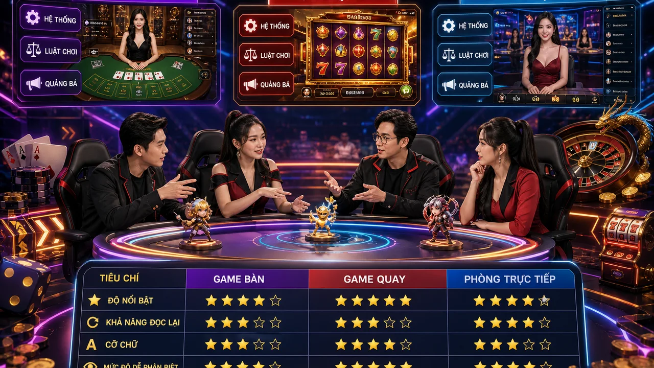 Thông báo trong game có dễ đọc? Đánh giá 8KBet qua bảng so sánh thực tế